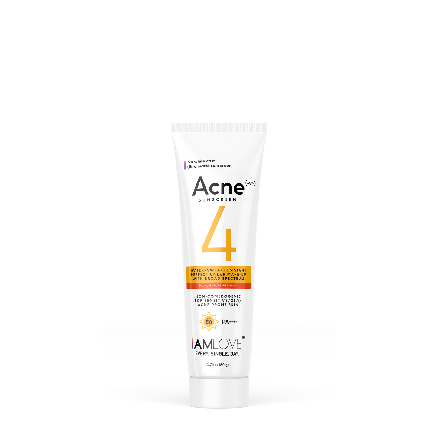Acne (-ve)⁴ Sunscreen