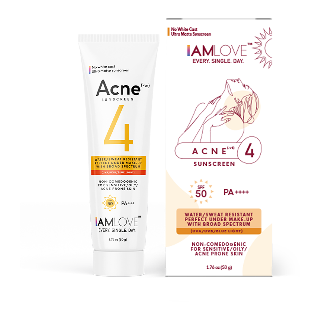 Acne (-ve)⁴ Sunscreen